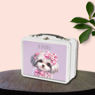 Cute Havanese puppy dog art Metal Lunch Box