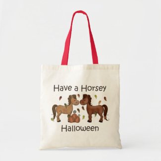 Cute Have a Horsey Halloween Horse Tote Bag