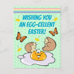 Cute Have An Egg-Cellent Easter Food Pun Holiday Postcard