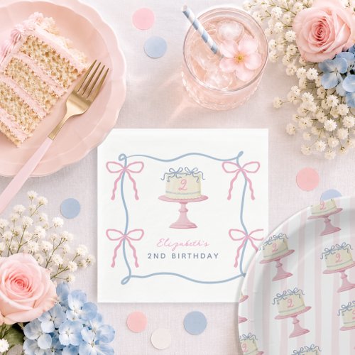 Cute Have You Cake and Eat it Two 2nd Birthday Napkins
