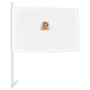 Cute Hazmat Cat Halloween Candy Monster Fun Oversi Car Flag