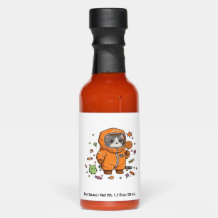 Cute Hazmat Cat Halloween Candy Monster Fun Oversi Hot Sauces