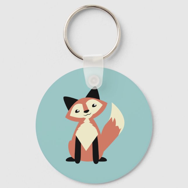 Cute Head-tilt Fox Keychain (Front)