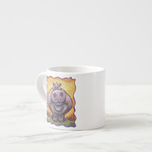 Cute Heads and Tails Hippopotamus Espresso Cup