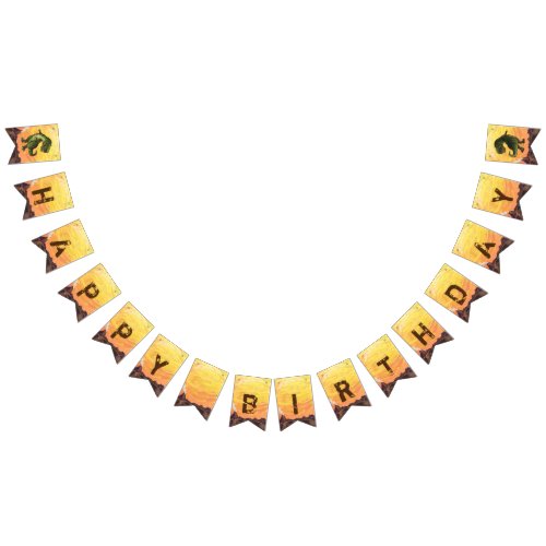 Cute Heads and Tails T_Rex Birthday Party Banner