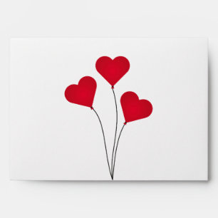 Cute Heart Balloons Envelope