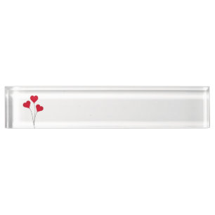 Cute Heart Balloons Name Plate