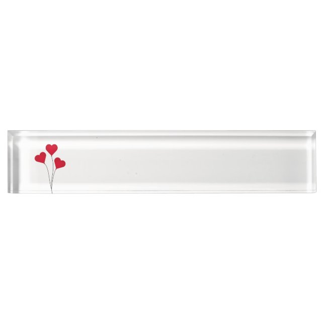 Cute Heart Balloons Name Plate (Front)