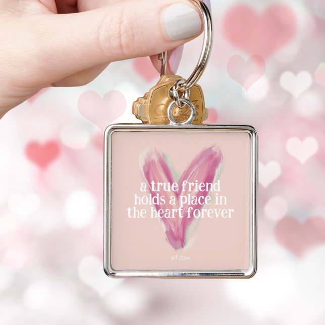 Cute Heart Bff Galentine Gift Keychain (Cute Heart Bff Galentine Gift Keychain
)