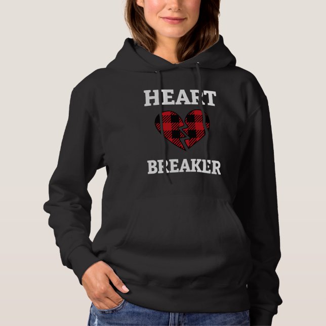 Cute Heart Breaker Valentine's Day Romance Valenti Hoodie (Front)