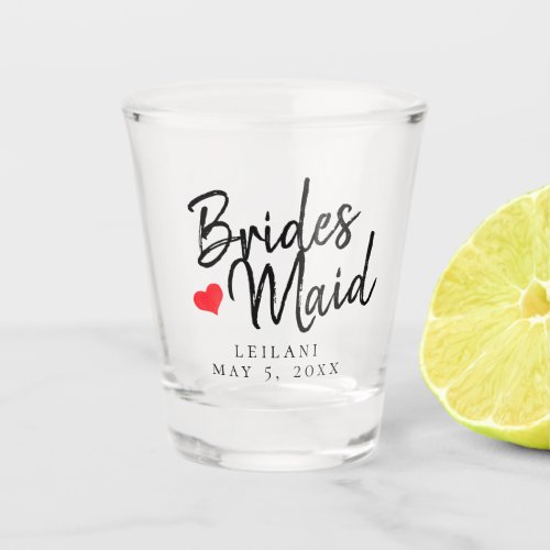 Cute Heart Bridesmaid Gift Shot Glass