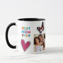 Cute Heart Butterfly Best Mom Ever Photo
