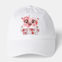 Cute Heart Character Love You To The Moon