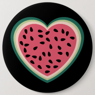 cute heart colorful palestine Watermelons Button
