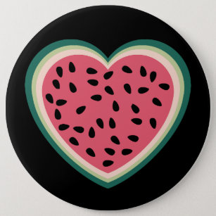 cute heart colorful palestine Watermelons Button
