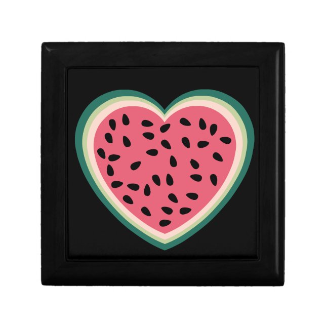cute heart colorful palestine Watermelons Gift Box (Front)