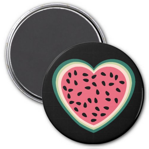 cute heart colorful palestine Watermelons Magnet