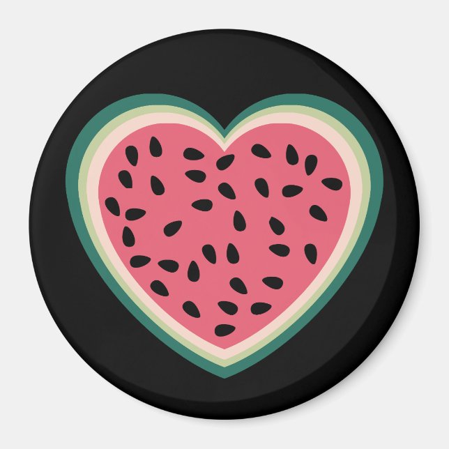 cute heart colorful palestine Watermelons Magnet (Front)