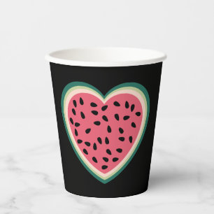 cute heart colorful palestine Watermelons Paper Cups