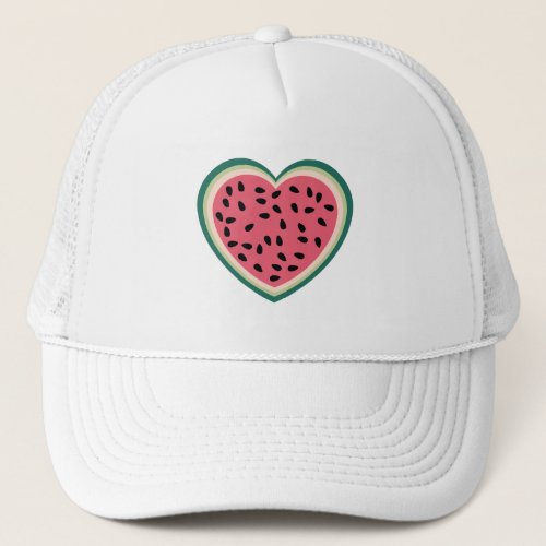 cute heart colorful palestine Watermelons Trucker Hat