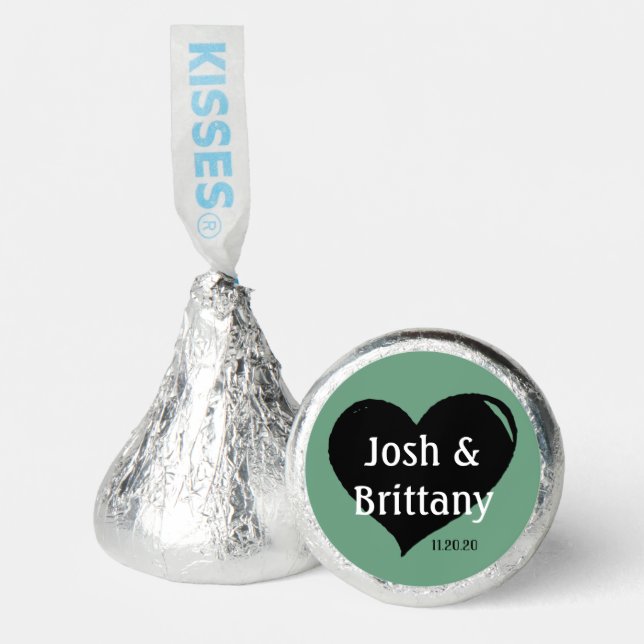 Cute Heart Custom Wedding  Hershey®'s Kisses® (Front)