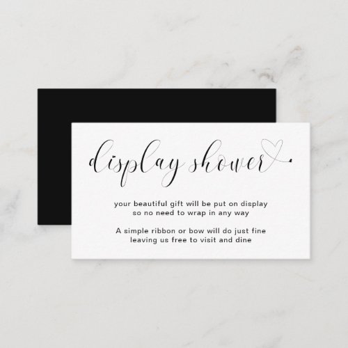 Cute Heart Display Shower Modern Bridal Shower Enclosure Card