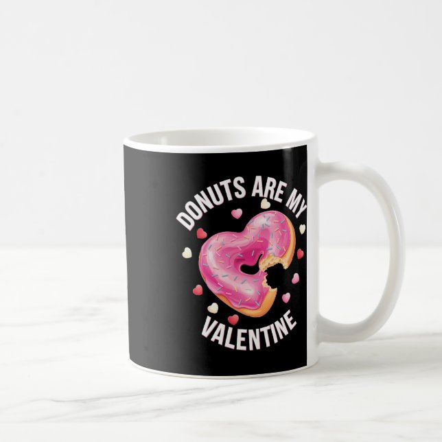 Cute Heart Donut With Pink Frosting Valentine's Da Coffee Mug (Right)