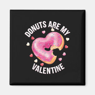 Cute Heart Donut With Pink Frosting Valentines Day Magnet
