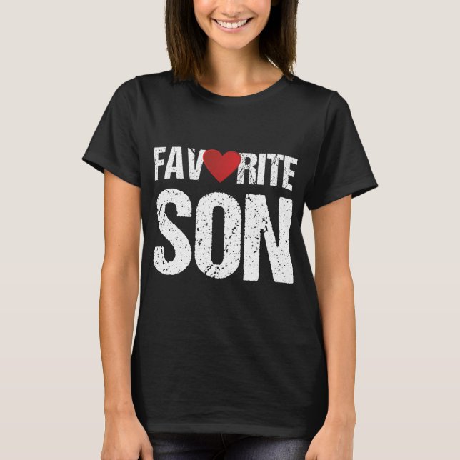 Cute Heart Favorite Son Gift Ideas T-Shirt (Front)