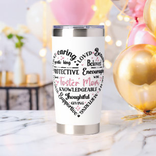 Cute Heart Foster Mom Insulated Tumbler