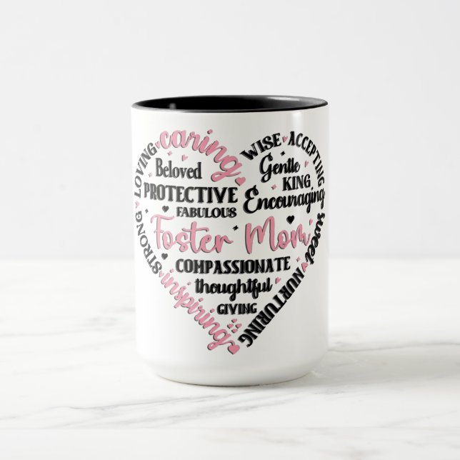 Cute Heart Foster Mom Mug (Center)