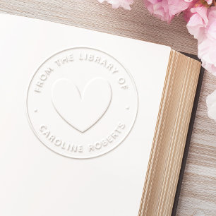 Cute heart from the library of book embosser