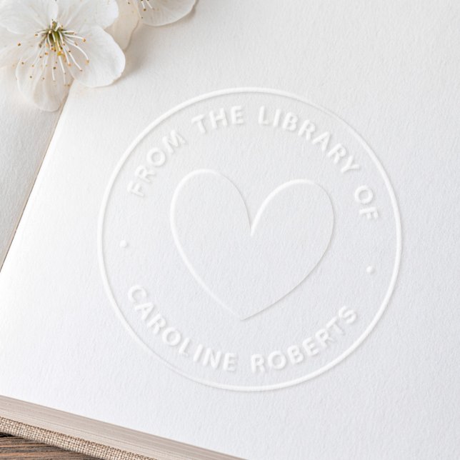 Cute heart from the library of book embosser (Cute heart from the library of book embosser)