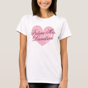 Cute heart Future Mrs t shirt for engagement party