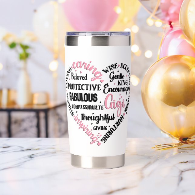 Cute Heart Gigi Insulated Tumbler (Bachelor Party (Rotated))