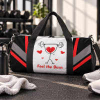 Cute Heart Gym Workout Feel the Burn Design
