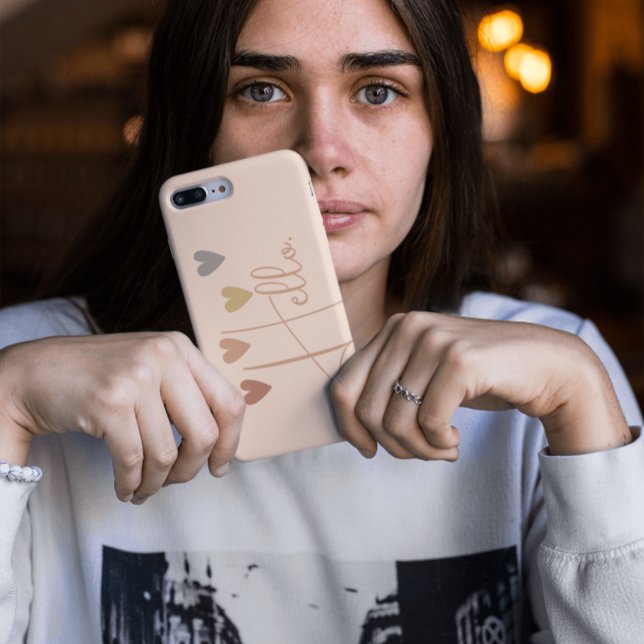 Cute Heart Hello Boho Case-Mate iPhone Case (Creator Uploaded)