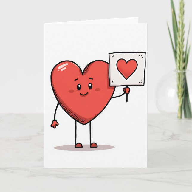 Cute Heart Love Card (Front)