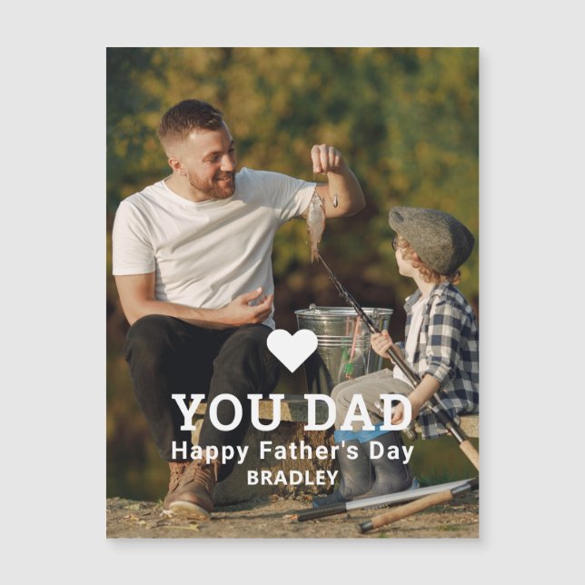Cute HEART LOVE YOU DAD Photo Father's Day (Front)
