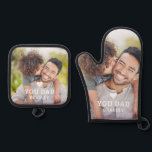 Cute HEART LOVE YOU DAD Photo Father's Day Oven Mitt & Pot Holder Set<br><div class="desc">Cute HEART LOVE YOU DAD Photo Names Father's Day Oven Mitts and Pot Holders features your favorite photo with the text "(love heart) you Dad" in modern white script with your names below. Personalize by editing the text in the text box provided and adding your own picture. Perfect for Christmas,...</div>