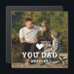 Cute HEART LOVE YOU DAD Photo Names<br><div class="desc">Cute HEART LOVE YOU DAD Photo Father's Day Card features your favorite photo with the text "(love heart) you Dad" in modern white script with your names below. Personalize by editing the text in the text box provided and adding your own picture. Perfect for Christmas, birthday and Father's Day gifts....</div>