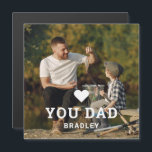 Cute HEART LOVE YOU DAD Photo Names<br><div class="desc">Cute HEART LOVE YOU DAD Photo Father's Day Card features your favorite photo with the text "(love heart) you Dad" in modern white script with your names below. Personalize by editing the text in the text box provided and adding your own picture. Perfect for Christmas, birthday and Father's Day gifts....</div>