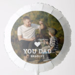 Cute HEART LOVE YOU DAD Photo Names Balloon<br><div class="desc">Cute HEART LOVE YOU DAD Photo Names Balloons features your favorite photo with the text "(love heart) you Dad" in modern white script with your names below. Personalize by editing the text in the text box provided and adding your own picture. Perfect for Christmas, birthday and Father's Day gifts. Designed...</div>