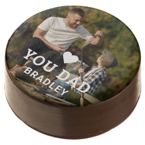 Cute HEART LOVE YOU DAD Photo Names Chocolate Covered Oreo