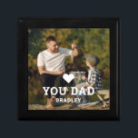 Cute HEART LOVE YOU DAD Photo Names Gift Box<br><div class="desc">Cute HEART LOVE YOU DAD Photo Names Gift Boxes features your favorite photo with the text "(love heart) you Dad" in modern white script with your names below. Personalize by editing the text in the text box provided and adding your own picture. Perfect for Christmas, birthday and Father's Day gifts....</div>
