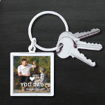 Cute HEART LOVE YOU DAD Photo Names Keychain<br><div class="desc">Cute HEART LOVE YOU DAD Photo Names Keychain features your favorite photo with the text "(love heart) you Dad" in modern white script with your names below. Personalize by editing the text in the text box provided and adding your own picture. Perfect for Christmas, birthday and Father's Day gifts. Designed...</div>