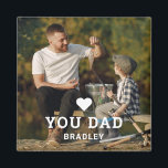 Cute HEART LOVE YOU DAD Photo Names Magnet<br><div class="desc">Cute HEART LOVE YOU DAD Photo Names Magnet features your favorite photo with the text "(love heart) you Dad" in modern white script with your names below. Personalize by editing the text in the text box provided and adding your own picture. Perfect for Christmas, birthday and Father's Day gifts. Designed...</div>