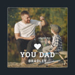 Cute HEART LOVE YOU DAD Photo Names Magnet<br><div class="desc">Cute HEART LOVE YOU DAD Photo Names Magnet features your favorite photo with the text "(love heart) you Dad" in modern white script with your names below. Personalize by editing the text in the text box provided and adding your own picture. Perfect for Christmas, birthday and Father's Day gifts. Designed...</div>