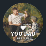 Cute HEART LOVE YOU DAD Photo Names Magnet<br><div class="desc">Cute HEART LOVE YOU DAD Photo Names Magnet features your favorite photo with the text "(love heart) you Dad" in modern white script with your names below. Personalize by editing the text in the text box provided and adding your own picture. Perfect for Christmas, birthday and Father's Day gifts. Designed...</div>