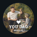 Cute HEART LOVE YOU DAD Photo Names Magnet<br><div class="desc">Cute HEART LOVE YOU DAD Photo Names Magnet features your favorite photo with the text "(love heart) you Dad" in modern white script with your names below. Personalize by editing the text in the text box provided and adding your own picture. Perfect for Christmas, birthday and Father's Day gifts. Designed...</div>
